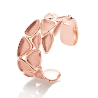 Rose Gold Plated Sterling Silver Fashion Cuff Bracelet
