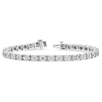 14K White Gold 3.00-Carat Diamond Bracelet