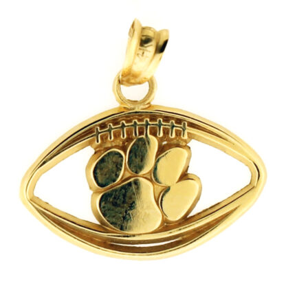 14K Yellow Gold Panther Paw/Football Charm/Pendant