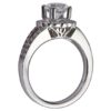 14K White Gold Vintage-Inspired Diamond Halo Engagement Ring - Image 2