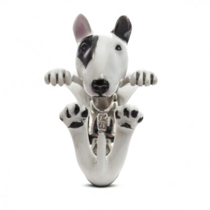 Bull Terrier Dog Enamel Hug Ring - Image 2