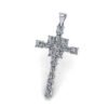 Custom 14K White Gold Diamond Cross