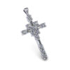 Custom 14K White Gold Diamond Cross - Image 2