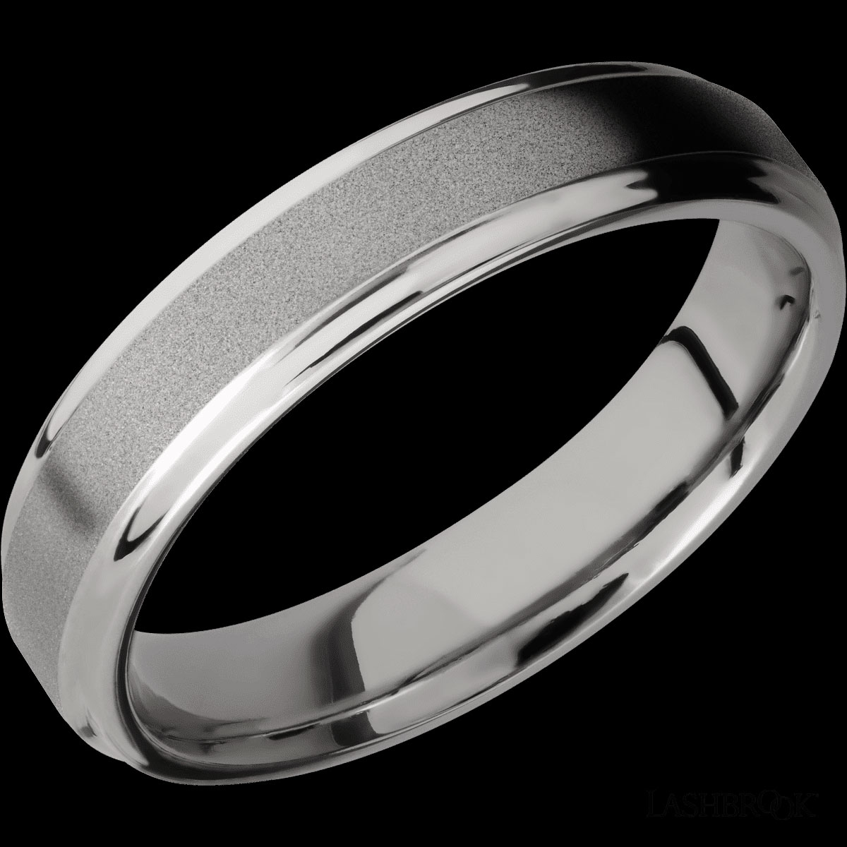 Titanium Wedding Band Golden Creations   14KW5FGE P 