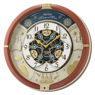 Castle Night Melodies in Motion Seiko Clock - Golden Creations