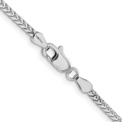 14K White Gold Solid Franco Link Chain