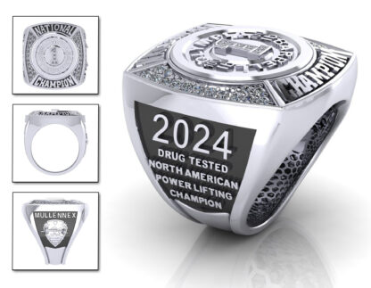 Sterling Silver North American Powerlifting Championship Ring