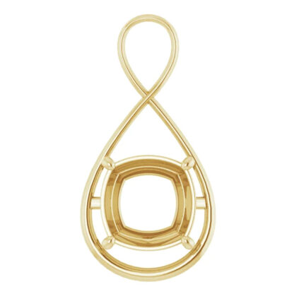 10K Yellow Gold Infinity Pendant Mount