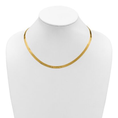 14K Yellow Gold Silky Herringbone Chain - Image 3