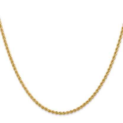 14K Yellow Gold Solid Regular Rope Chain - Image 2