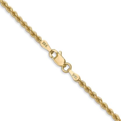 14K Yellow Gold Solid Regular Rope Chain - Image 3