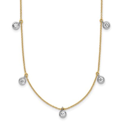 18K Two Tone Diamond Stations Necklace