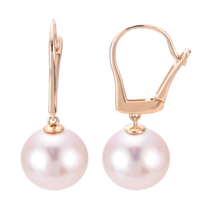 14K Yellow Gold Freshwater Cultured Pearl Dangle Earrings