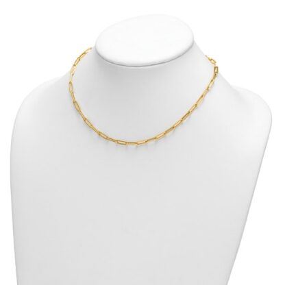 14K Yellow Gold Paperclip Necklace - Image 3