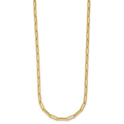 14K Yellow Gold Paperclip Necklace - Image 2