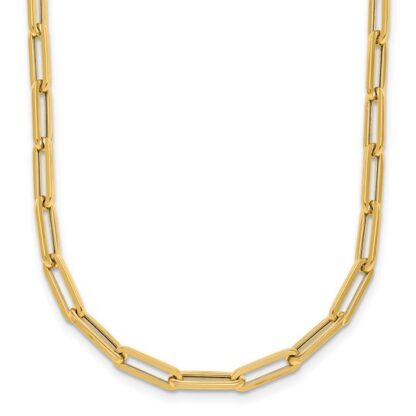 14K Yellow Gold Paperclip Necklace