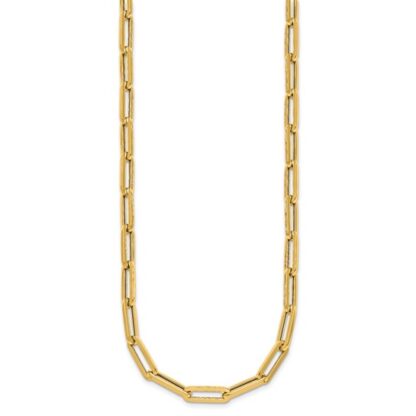 14K Yellow Gold Paperclip Necklace - Image 2