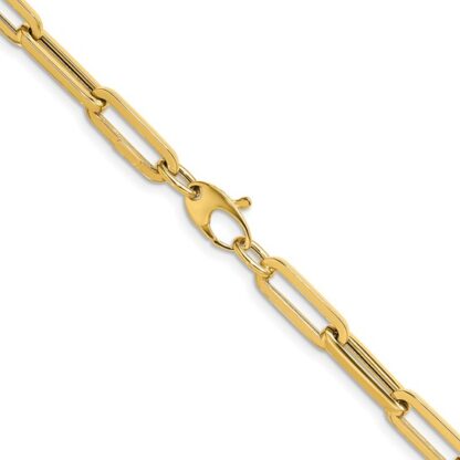 14K Yellow Gold Paperclip Necklace - Image 4