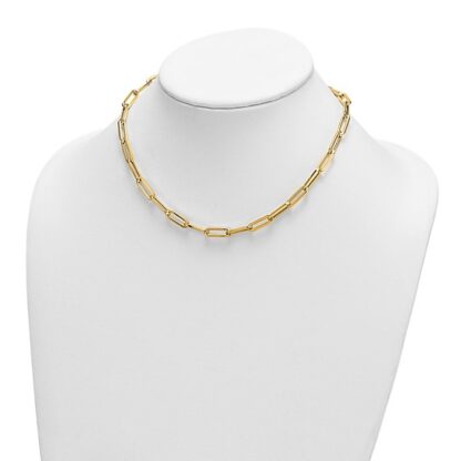 14K Yellow Gold Paperclip Necklace - Image 3